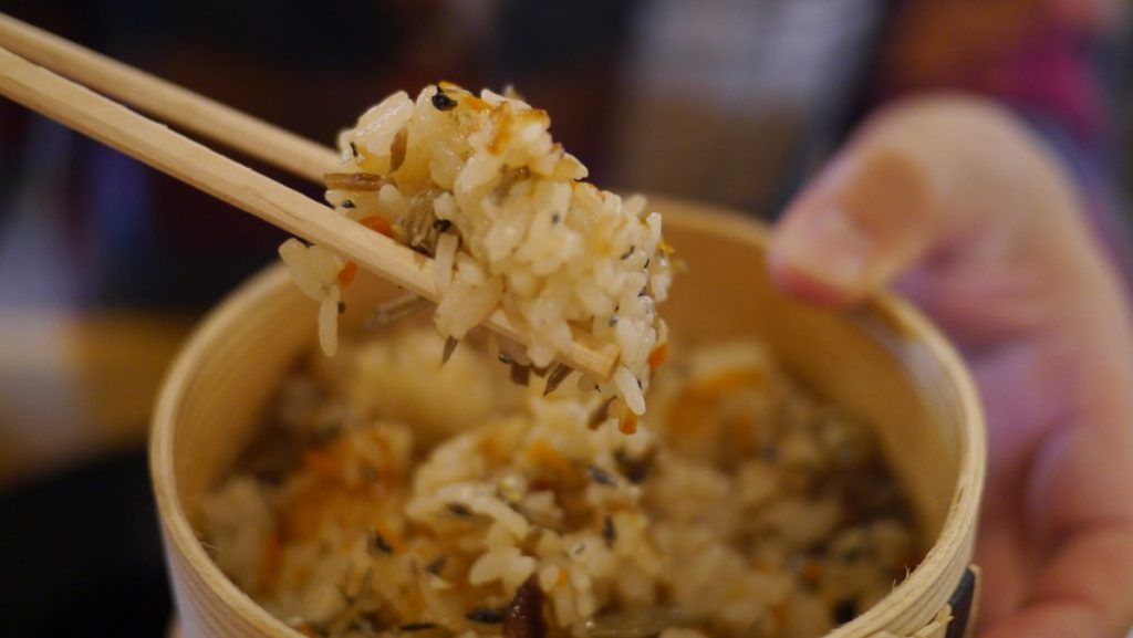 雲仙名物の自転車飯