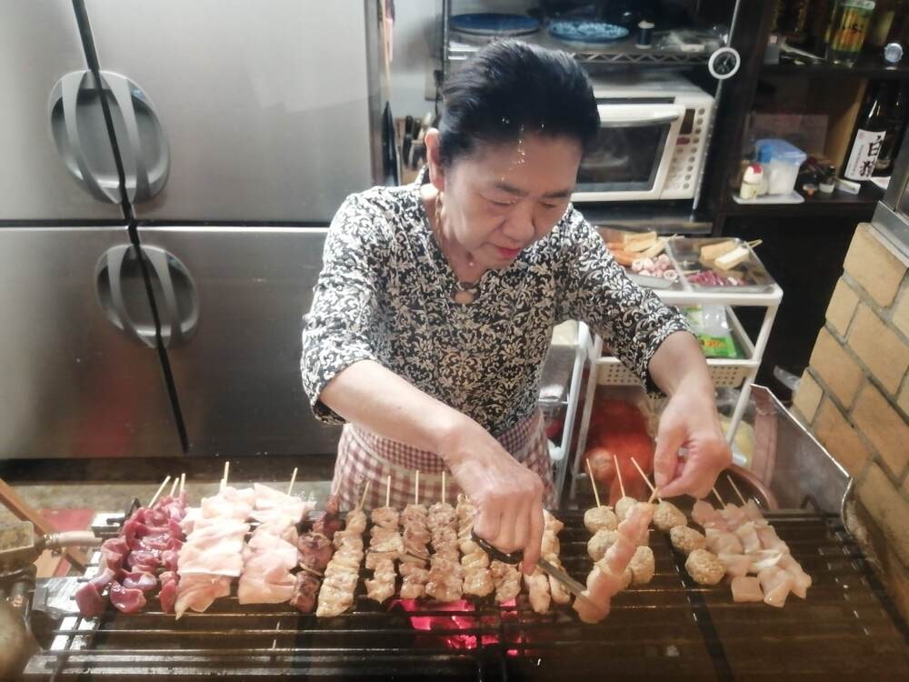 店主の母・信子さんが焼いてくれた